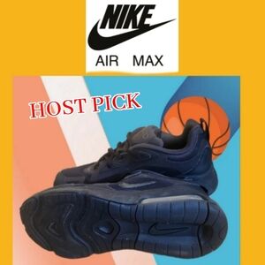 "HOST PICK" NIKE AIR MAX 200 TRIPLE BLACK YOUTH ATHLETIC SNEAKERS SIZE 6Y